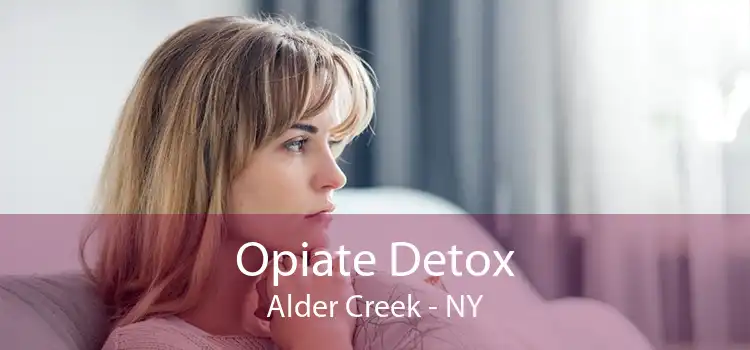 Opiate Detox Alder Creek - NY